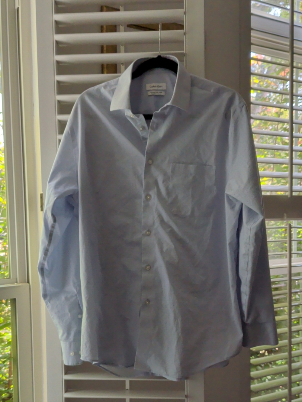Calvin Klein Pale Blue Men's Dress Shirt - Classic Point Collar